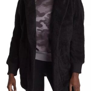 The North Face Campshire Fleece Hooded Wrap Jacket, Black, S